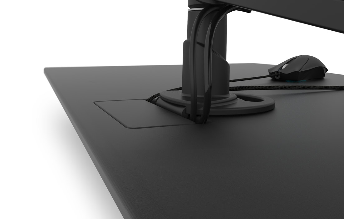 smart pass cable management gaming desk