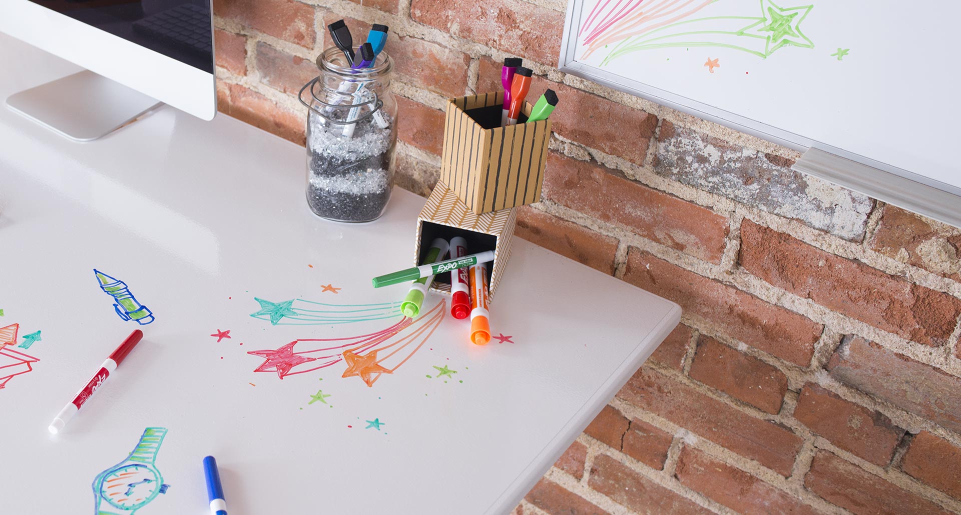 white board desk shield