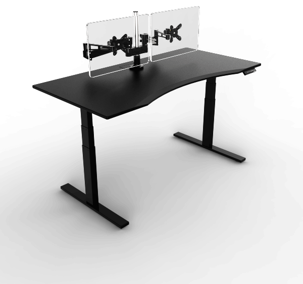 Gaming Desk Computer Desk PC Table Black Grey White CUSTOMISE 4 Top Shapes 